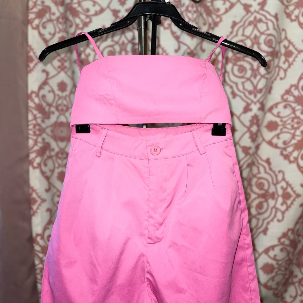 SHEIN Bright Pink Skirt Set